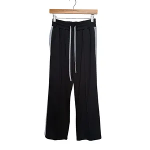 Daily Practice Anthropologie Side Stripe Track Pants XS Black Wide Leg Pull On thumbnail 5