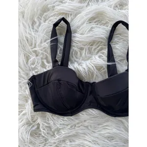 Skims Strapless Underwire Bikini Top Onyx Size XS thumbnail 6