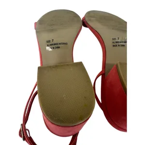 Lulus Julie Color Coral Rose Suede Ankle Strap Block Heels Sandals Size‎ 7 thumbnail 10