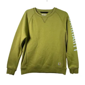 Carhartt Relaxed Fit Sweatshirt Graphic Logo Fleece Green‎ Women Medium TS4410-W thumbnail 1