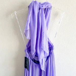 Retrofete Ina Silk Chiffon Maxi Dress Wisteria NWT Medium Wedding Guest Gala thumbnail 12