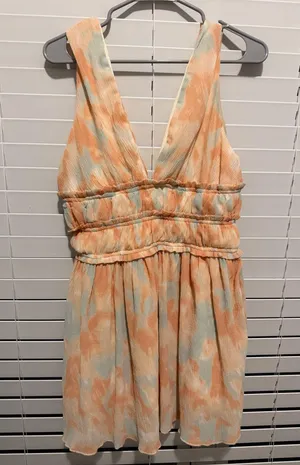 Boutique Pink and blue mini dress thumbnail 1