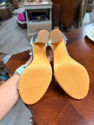 Silver block heels Size 8 thumbnail 4