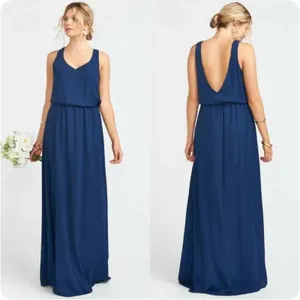 Show‎ Me Your Mumu Dress Small Navy Blue Kendall Maxi Bridesmaid Formal thumbnail 2