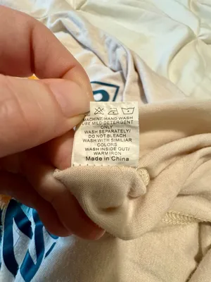 "Happiness Comes in Waves" Graphic T-Shirt - Neutral Aesthetic - Size Small thumbnail 5