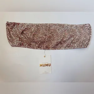 Show Me Your MuMu NWT Women’s Micro Tube Silver Confetti‎ Top Size M thumbnail 3