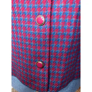 Pendleton plaid blazer size 16 crimson blue thumbnail 2