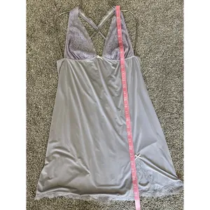 Lingerie Victoria’s Secret Gray Lavender Lace Babydoll Chemise Nightgown S thumbnail 4
