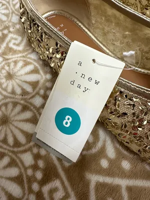 a new day Gold Sequin Ballet Flats thumbnail 2