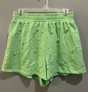 Peach Love California Pearl Detail Terry Cloth Shorts thumbnail 1
