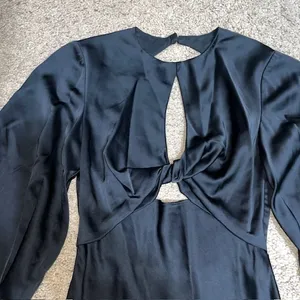 Significant Other Demi Backless Twist Front Column Maxi‎ Gown Black 2 thumbnail 4