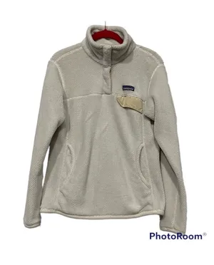 Patagonia Re-tool Snap T Fleece Pullover Ivory Medium thumbnail 1