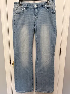 Western Cowgirl Bootcut Jeans Rock & Roll Light Wash Stretch 31x34 thumbnail 2