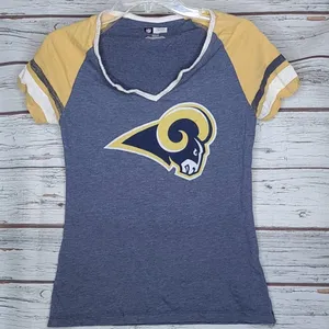 NFL Rams vneck short sleeve football tee sz Small thumbnail 1