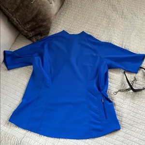 Coolibar blue freestyle, short sleeve rash guard large UPS 50+ women​ thumbnail 10