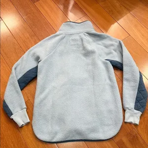 Abercrombie & Fitch Blue Snap-Front Fleece Quilt Chest Panel Tunic Size‎ S thumbnail 6