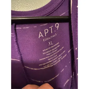 APT 9 Purple Long Sleeve V Neck Tunic Top Size XL thumbnail 4