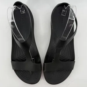 Crocs Serena T-Strap Open Toe Flip Sandal Black Women 11 Slingback Casual thumbnail 3