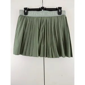 OFFLINE by Aerie Sage Green Pleated Tennis Skirt Logo Goals Skort Large NWT‎ thumbnail 2