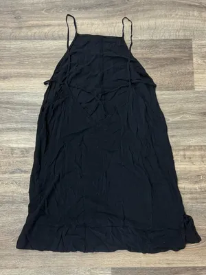 Free People Intimately Side by Side Mini Slip Dress Black Women’s Large thumbnail 5