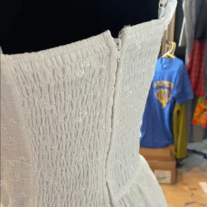White Ruffled Eyelet Sundress - Women's Dress perfect summer dress thumbnail 4