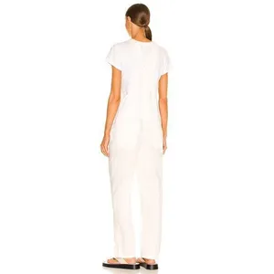 WeWoreWhat Basic Overalls Jumpsuit Off White Linen Classic Blogger Favourite‎ thumbnail 5