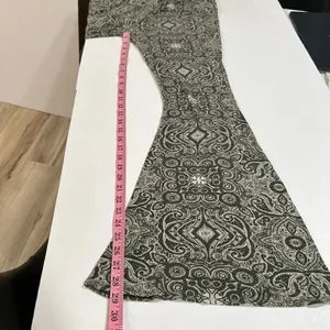 Abercrombie & Fitch Paisley Flare Pants Gray Green Boho Bell Bottom Women’s Larg thumbnail 8