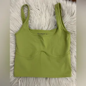 Abercrombie & Fitch Corset-Style Stretch Tank Top XS Lime Green A&F Collection thumbnail 1