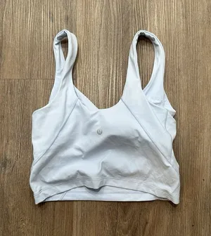 Lululemon Align Tank Top Crop Sleeveless V‎ Neck Lined Blue Size 4 thumbnail 1
