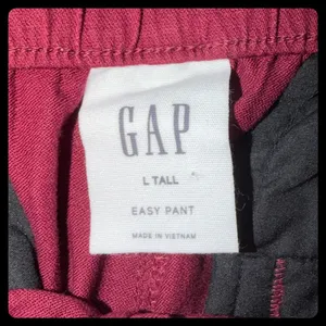 Gap Easy Pant Womens L Tall Maroon Tapered Leg Ankle Length Cotton Blend Pull On thumbnail 2