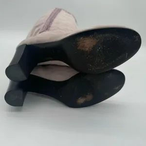 Hugo Boss Italian Suede Leather Crochet Lavender Pull On Designer Boots EU39 thumbnail 5