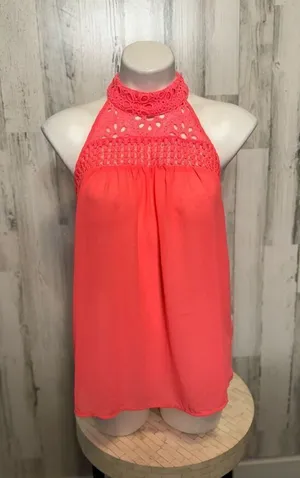 Hot pink blouse tank top Pink thumbnail 1