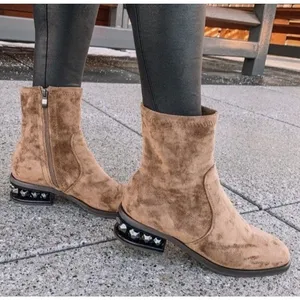 New Without Box Vince Camuto Kelcha Faux Suede Studded Boots Sz 9/40 MSRP $175 thumbnail 1