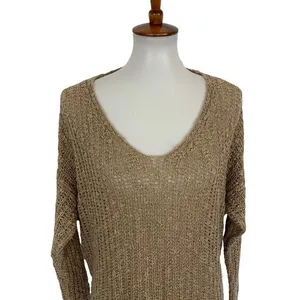 Altard State‎ M L Beige Open Back Twist Knit Sweater Boho Chic Cozy Pullover thumbnail 2