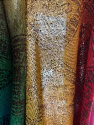 Handwoven Rainbow Paisley Wrap thumbnail 11