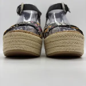 Sam Edelman Womens 10 Sandals‎ Destin Wedge Espadrille Floral Platform Shoes thumbnail 9