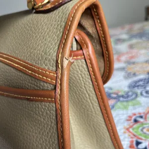 Dooney & Bourke Vintage Small AWL Satchel Taupe Brown thumbnail 4