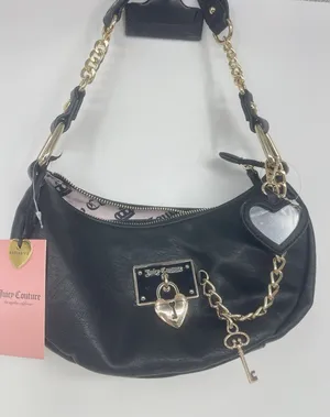 juicy couture bag NWT Black Handbag with‎ Gold Accents rowling satchel thumbnail 1