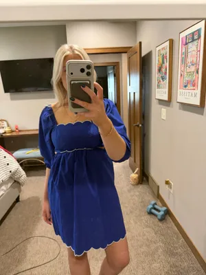 Anthropologie Dress Mini Blue thumbnail 3