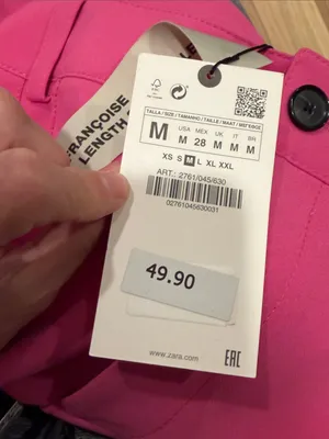 Zara the francoise Hot Pink Straight-Leg Trousers medium NWT thumbnail 5