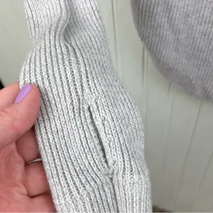 Lululemon Cabin Yogi Long Sleeve Knit Sweater Heathered Light Grey Size Small thumbnail 11