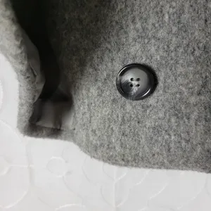Herman Kay Womens Coat 14 Gray Wool Blend Button Front Lined Overcoat‎ Jacket thumbnail 8