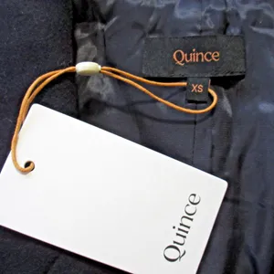 NWT Quince Italian Wool Double-Breasted Long Coat in Cadet Blue XS thumbnail 4