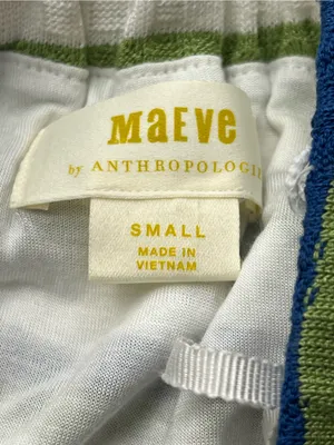 Anthropologie Maeve Meja Strapless Striped Knit Wide Leg Jumpsuit Small FLAW‎ thumbnail 2