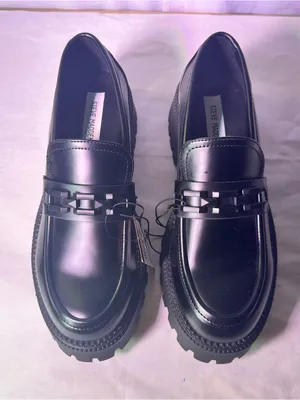 Steve Madden Black Platform Lug Sole Moccasin Loafers thumbnail 4