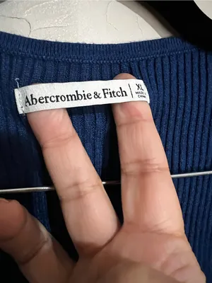 Abercrombie & Fitch‎ Luxeloft Blue Sweater Ribbed Wrap Thong Bodysuit thumbnail 5