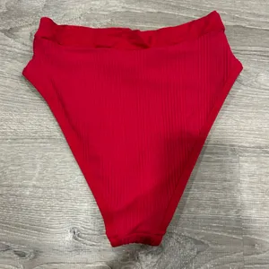 NEW L*Space Red Bitsy Cut High Waist Bikini Bottom thumbnail 3