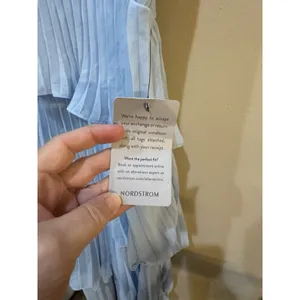 Lulus "Tiered Gown Pleated" in Ice Blue Size Large Gown Double V Neck thumbnail 4