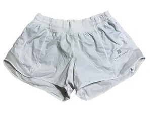 Lululemon Watercolor Hotty Hot Shorts Size 10 White Lined Running Athletic thumbnail 1