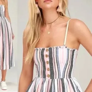 Free People Lilah Striped Dress,‎ thumbnail 6